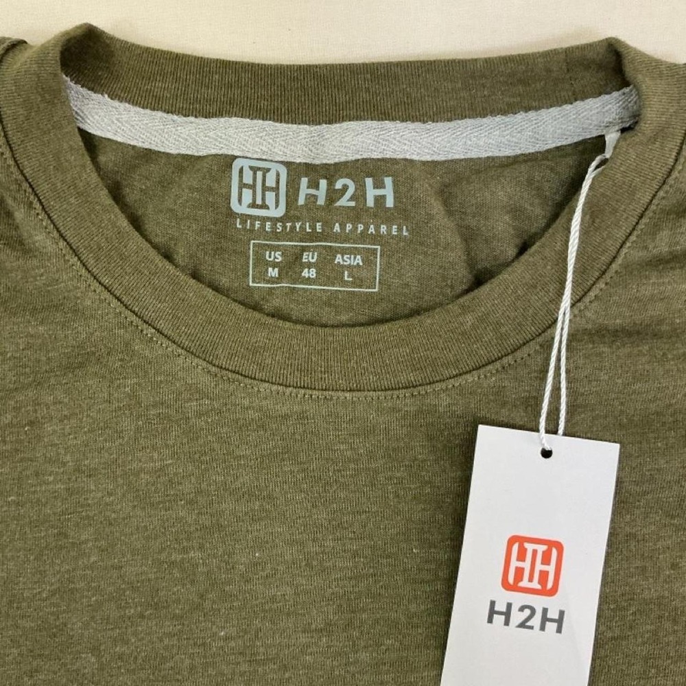 Classic H2H olive green crew neck t-shirt - Picture 2 of 5